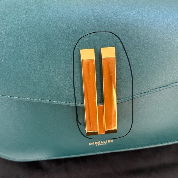 DeMellier AUTHENTIC! MEDIUM SIZE, NOT SMALL! Forest Green Crossbody/Shoulder Bag - Picture 13 of 16